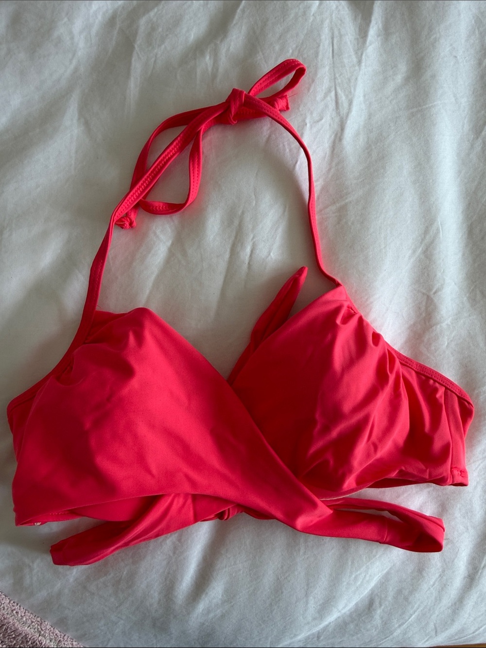 Victoria's Secret Coral Wrap Bikini Top 34C